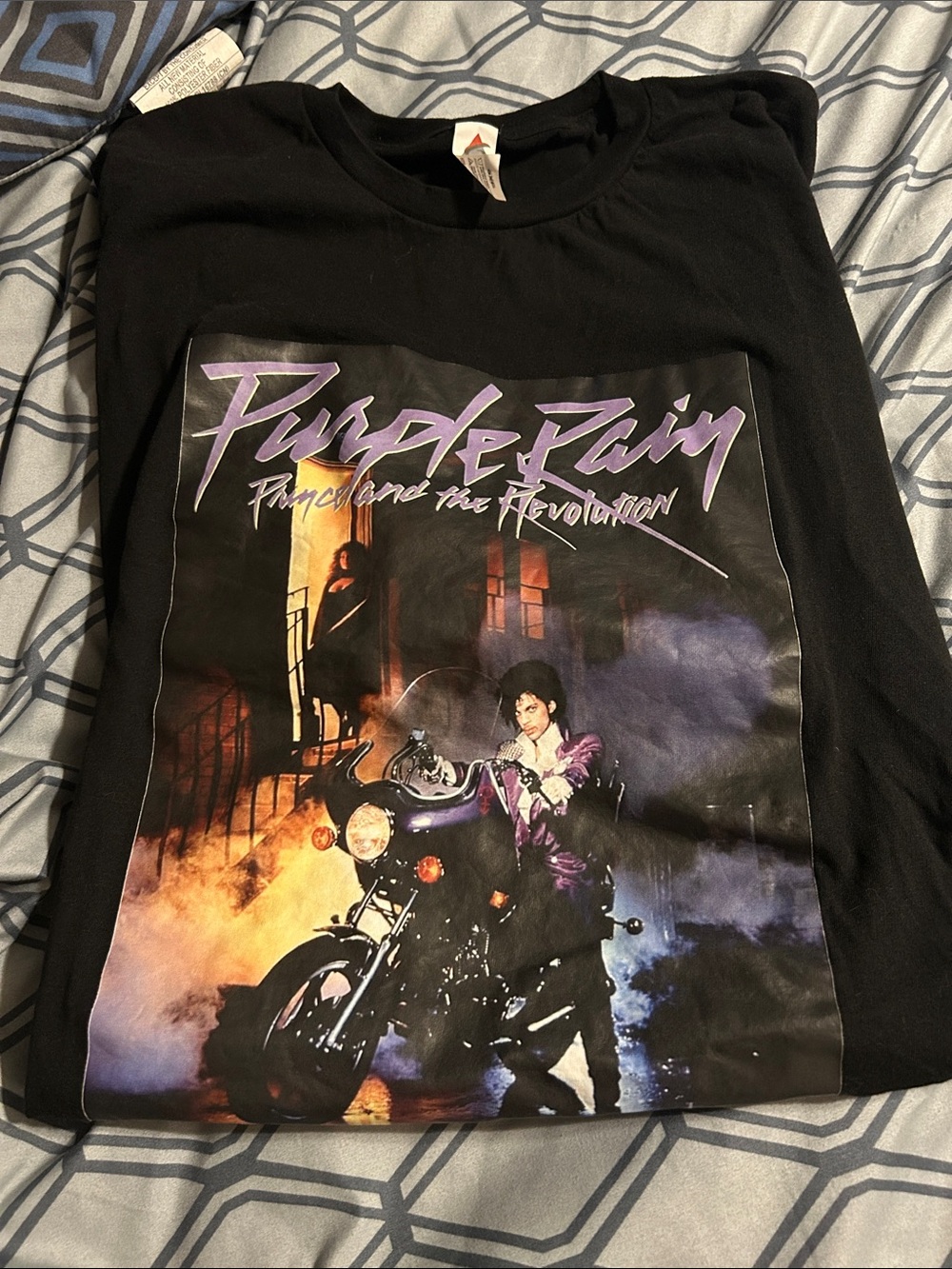 Purple Rain Graphic Tee - Black with Purple Accent